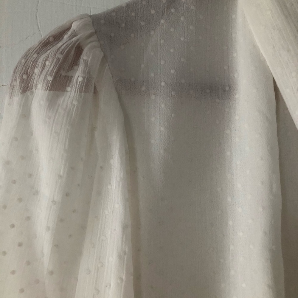 Ann Taylor blouse, long sleeve and creamy sheer - Picture 5 of 8